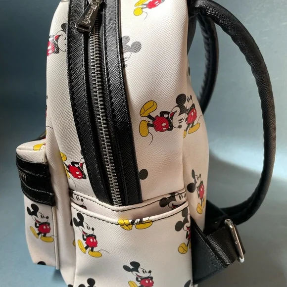 EUC Disney x Loungefly Mickey Mouse Allover Classic Standing Mini Backpack - Picture 5 of 7